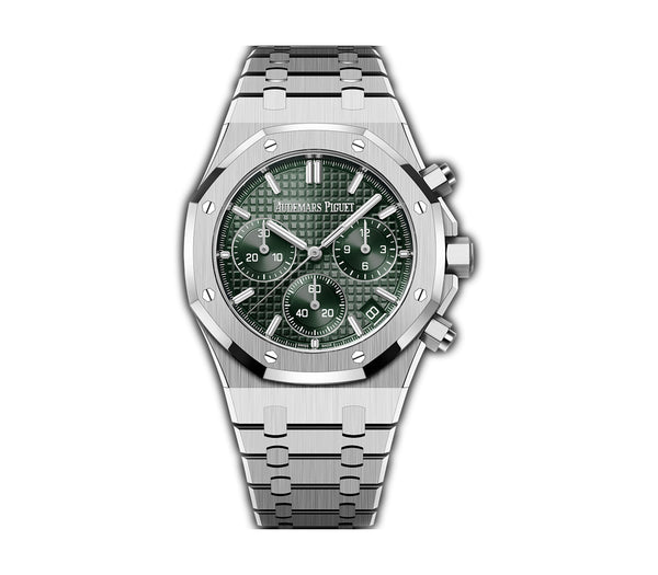 41mm Chronograph Steel Green Dial