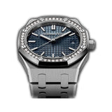 34mm Steel Diamond Bezel Blue Dial Auto