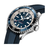 42mm Automatic Steel Blue Dial Rubber Strap