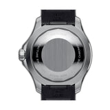 44mm Automatic Steel Black Dial Black Rubber Strap