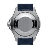 44mm Automatic Steel Blue Dial Rubber Strap