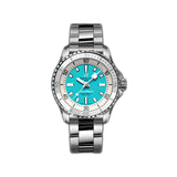36mm Automatic Turquoise Dial Stainless Steel Bracelet