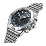 42mm B01 Blue Dial Chronograph Stainless Steel Bracelet