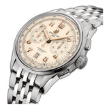 42mm B01 Chronograph Cream Dial Stainless Steel Bracelet
