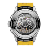 42mm B01 Stainless Steel Chronograph Black Dial Glossy Leather Strap