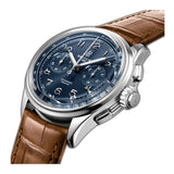 42mm Premier B15 Steel Duograph Blue Dial