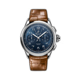 42mm Premier B15 Steel Duograph Blue Dial