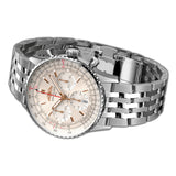 41mm B01 Chronograph Stainless Steel Silver Dial On Bracelet