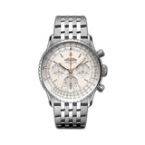 41mm B01 Chronograph Stainless Steel Silver Dial On Bracelet
