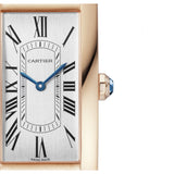 24mm Large Tank Americaine 18k Rose Gold Silver Dial