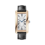 24mm Large Tank Americaine 18k Rose Gold Silver Dial