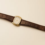 36mm Vintage 18k Yellow Gold Mechanical Dress Watch