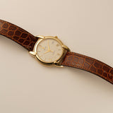 35mm Vintage 18k Yellow Gold Dress Watch