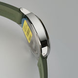 44mm Base Logo Steel White Dial