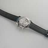 41mm Chronograph Silver Dial Blue Numerals