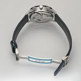 41mm Chronograph Silver Dial Blue Numerals