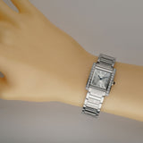 21mm Small Tank Francaise Diamond Bezel Steel