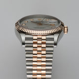 36mm Steel & 18k RG MOP Mother of Pearl Diamond Dial Jubilee