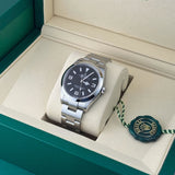 Steel 36MM Black Dial