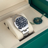 Steel 36MM Black Dial