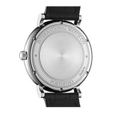 40mm Stainless Steel Silver Dial On Black Strap