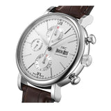 42mm Stainless Steel Chronograph Silver Dial