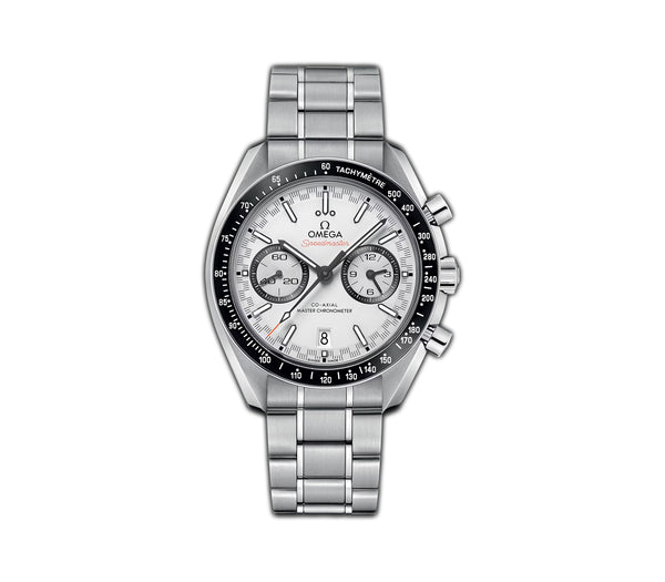 44mm Racing Chronograph White Dial Stainless Steel Bracelet