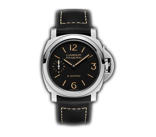 Panerai 44mm Luminor 8 Days Steel Black Sandwich Dial PAM00915