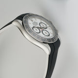 40mm Steel Ceramic Bezel White Panda Dial RubberB