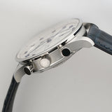 41mm Chronograph Silver Dial Blue Numerals