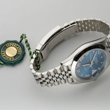 41mm Steel Azzurro Blue Roman Dial Jubilee Bracelet