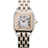 22mm Small Steel and 18k RG Diamond Bezel