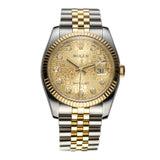 36mm Steel & 18k YG Champagne Jubilee Diamond Dial 2004
