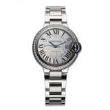 33mm Diamond Bezel Steel Automatic