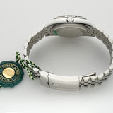 36mm Steel Blue Index Dial 18k Fluted Bezel Jubilee Bracelet