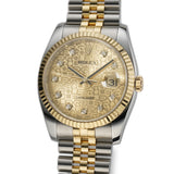36mm Steel & 18k YG Champagne Jubilee Diamond Dial 2004