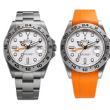 42mm White Dial Orange Hand Caliber 3285 Orange RubberB Included
