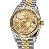 42mm Steel and 18k Yellow Gold Champagne Dial Jubilee Bracelet