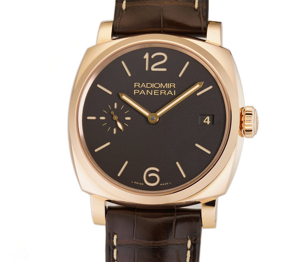 Panerai Radiomir 1940 47mm 18k Rose Gold Brown Sandwich Dial