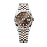 36mm Steel & 18k Everose Gold Chocolate Index Dial Jubilee