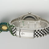 36mm Steel Blue Index Dial 18k Fluted Bezel Jubilee Bracelet