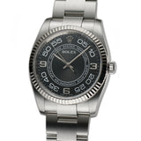 36mm No-Date Fluted Bezel Black Arabic Dial M Serial