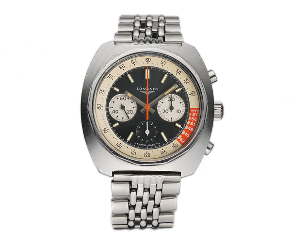 セール 登場から人気沸騰 Vintage 43mm Longines Water 1969 Circa 92 Valjoux Chrono Sky インテリア時計