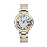 33mm Steel and 18k Yellow Gold Silver Guilloche Roman Dial on Bracelet Automatic