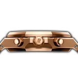 41mm Chronograph 18k Rose Gold Blue Dial On Bracelet