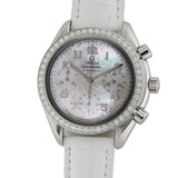39mm Ladies Reduced Chronograph Diamond Bezel MOP Dial