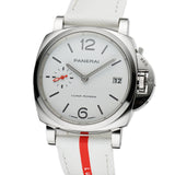 38mm Due Luna Rossa Steel White Dial