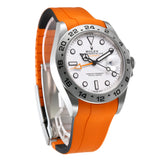 42mm White Dial Orange Hand Caliber 3285 Orange RubberB Included