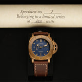 47mm 1950 Bronzo Blue Dial Number One Of 1000 LTD ED NOS