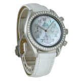 39mm Ladies Reduced Chronograph Diamond Bezel MOP Dial